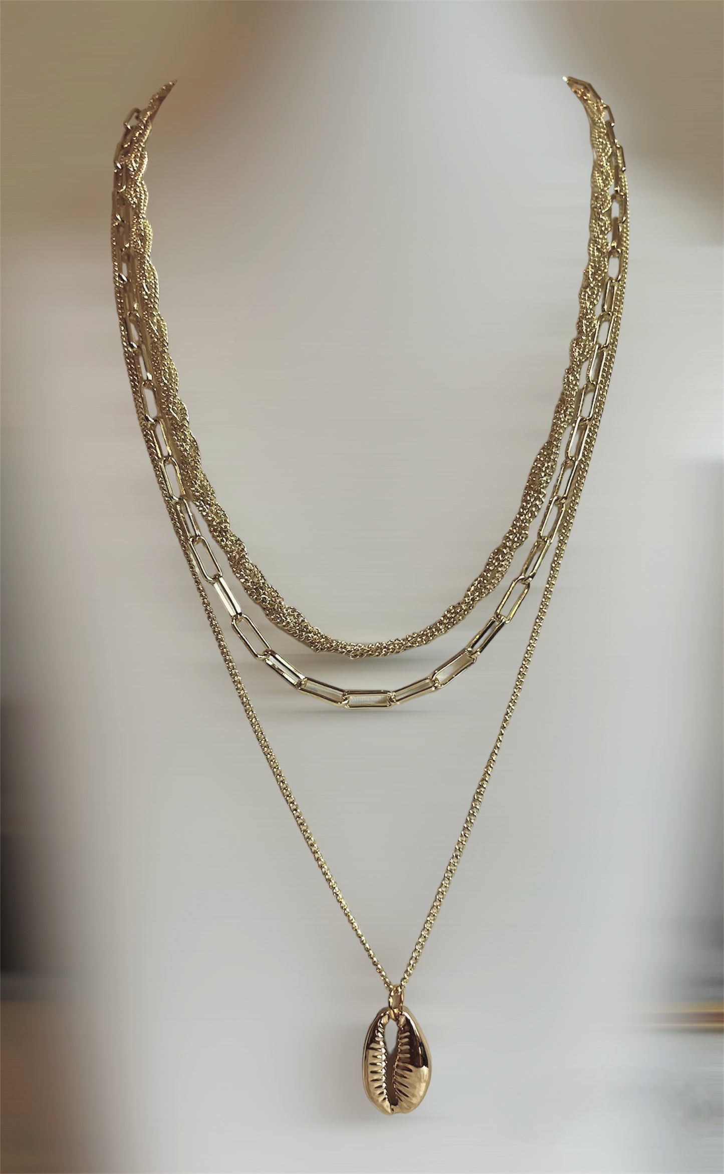 Yzabella Gold Layered Necklace